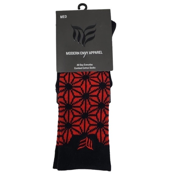 Modern Envy Apparel All Day Everyday  Combed Cotton Geometric Socks - Picture 1 of 4